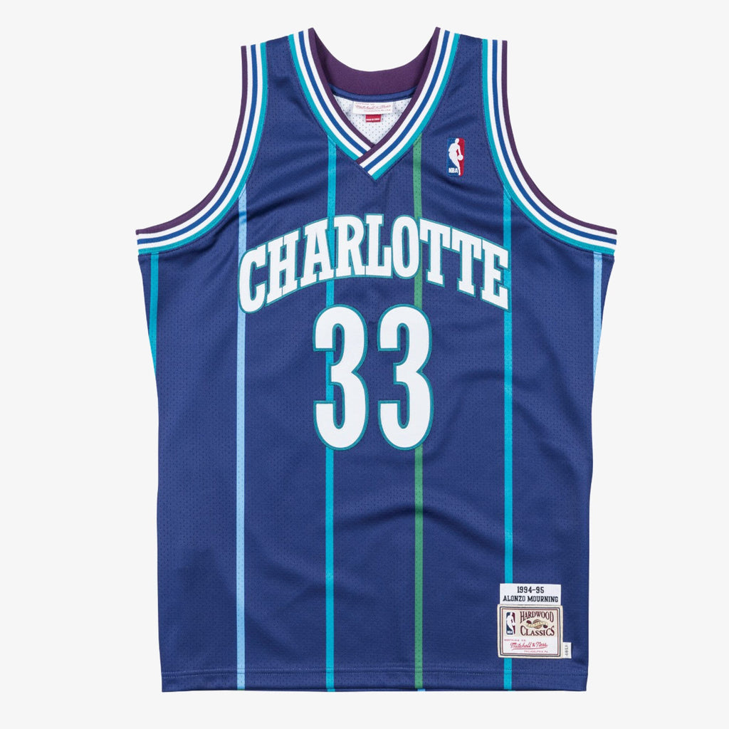 Charlotte Hornets Authentic Jersey Alternate Alonzo Mourning 1994-95