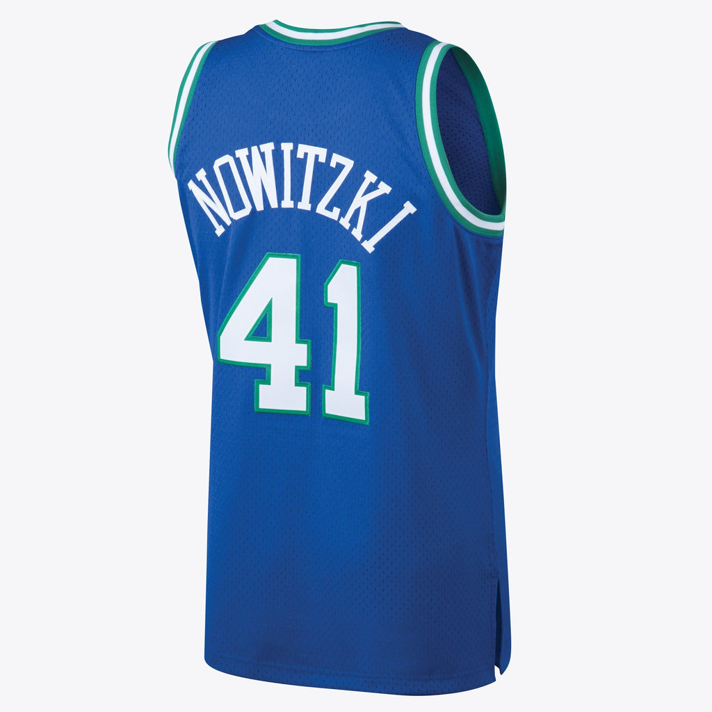 Dallas Mavericks Dirk Nowitzki 1998 Hardwood Classics Road Swingman Jersey - Royal - Mens