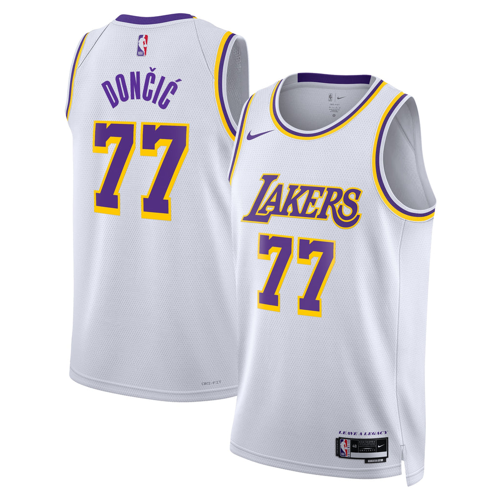 Los Angeles Lakers Association Edition Swingman Jersey - White - Luka Dončić - Unisex