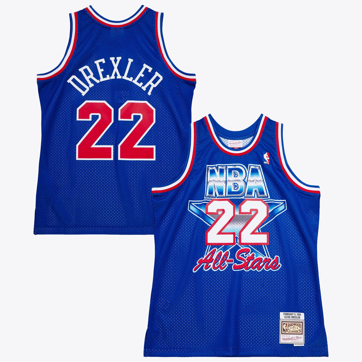 NBA Clyde Drexler 1992 All-Star West Authentic Jersey - Royal Blue