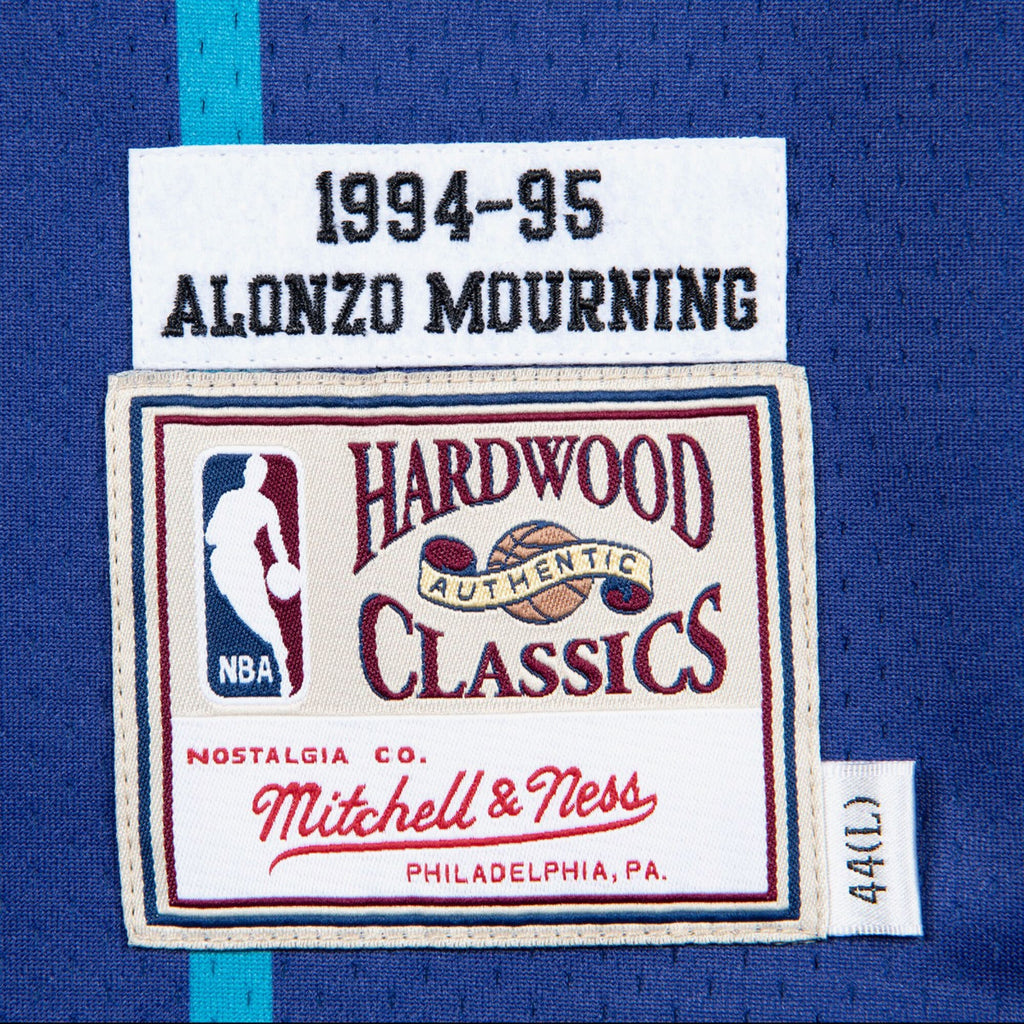 Charlotte Hornets Authentic Jersey Alternate Alonzo Mourning 1994-95