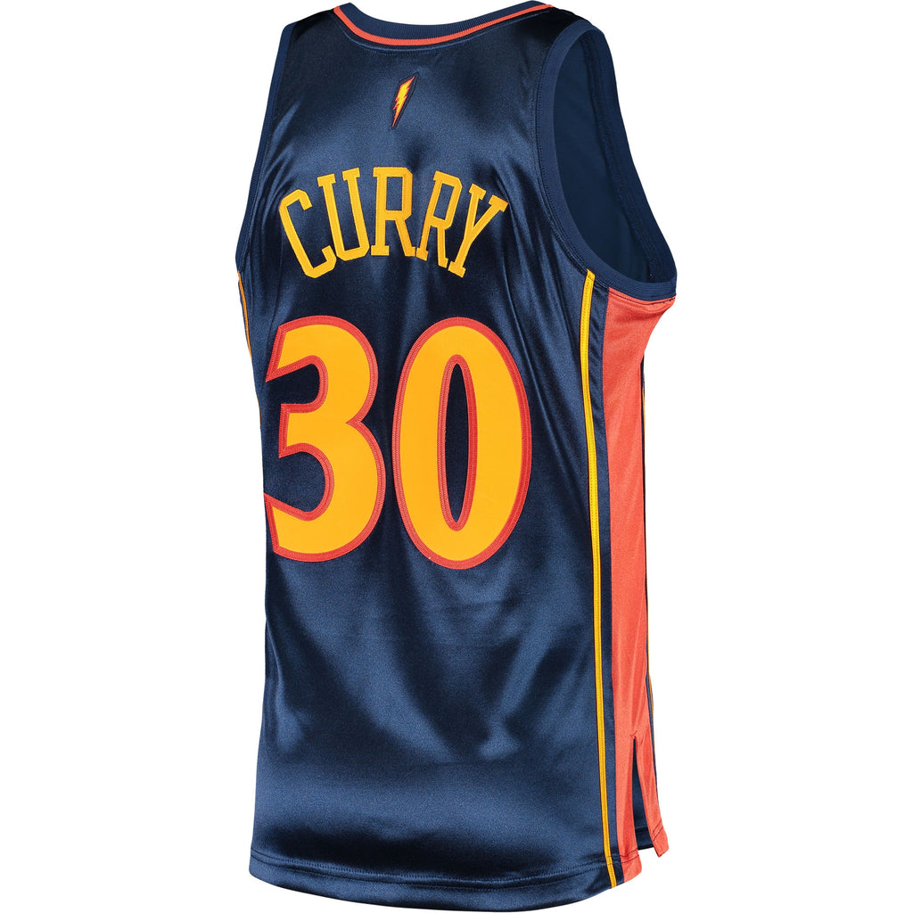 Men's Stephen Curry Navy Golden State Warriors 2009 Hardwood Classics Authentic Jersey