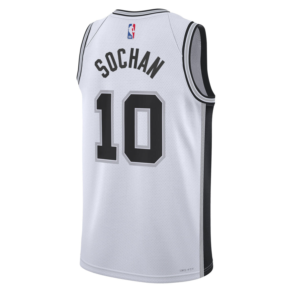 San Antonio Spurs Association Edition Swingman Jersey - White - Jeremy Sochan - Unisex