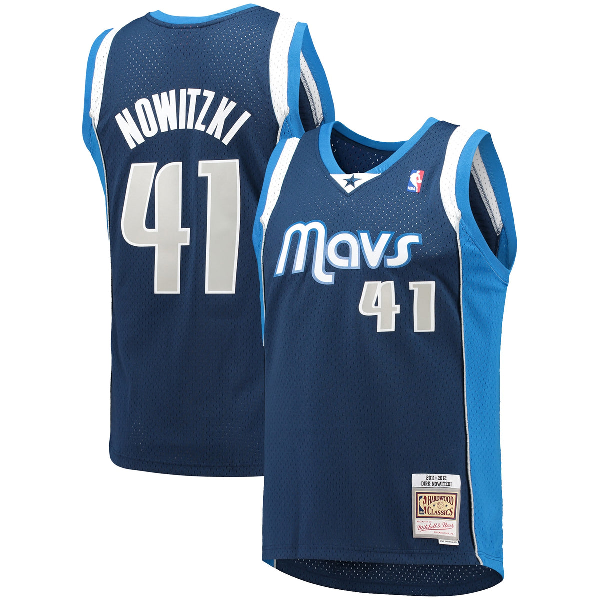 Men's Dirk Nowitzki Navy Dallas Mavericks 2011/12 Hardwood Classics Swingman Jersey