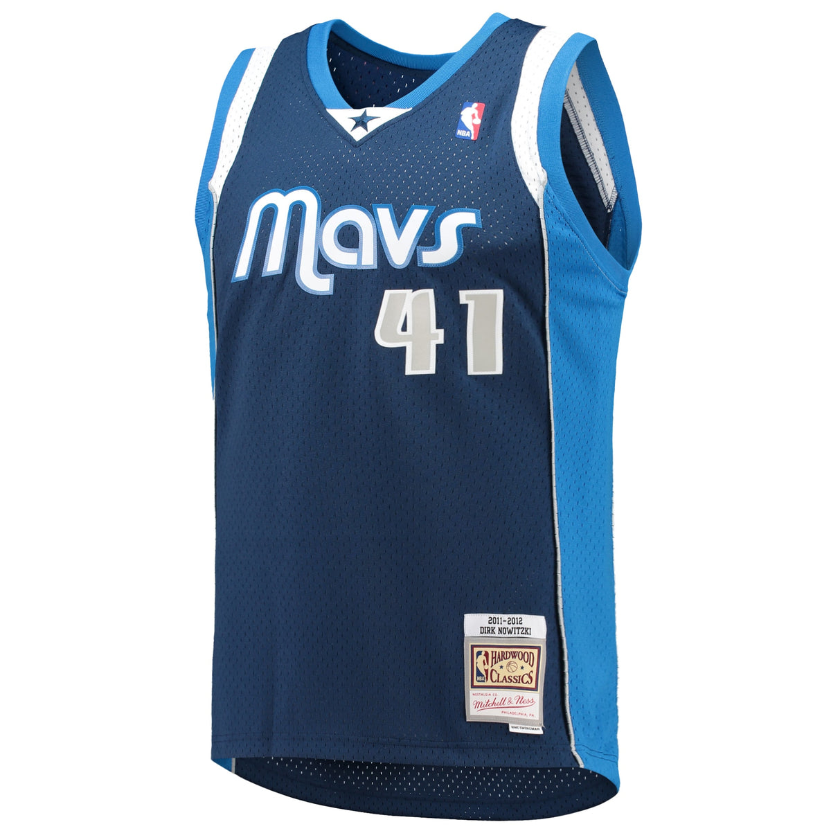 Men's Dirk Nowitzki Navy Dallas Mavericks 2011/12 Hardwood Classics Swingman Jersey