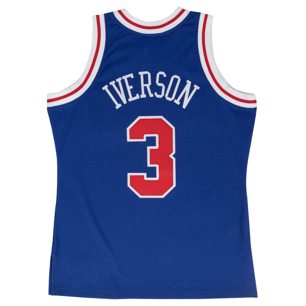 Philadelphia 76ers Allen Iverson 1997 Hardwood Classics Alternate Swingman Jersey - Blue - Mens