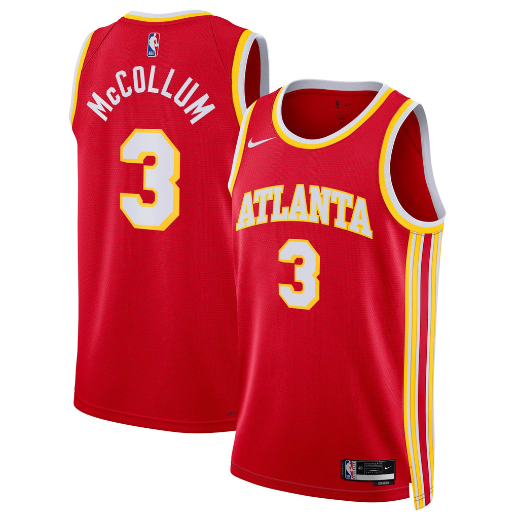 Atlanta Hawks Icon Edition Swingman Jersey - Red - CJ McCollum - Unisex