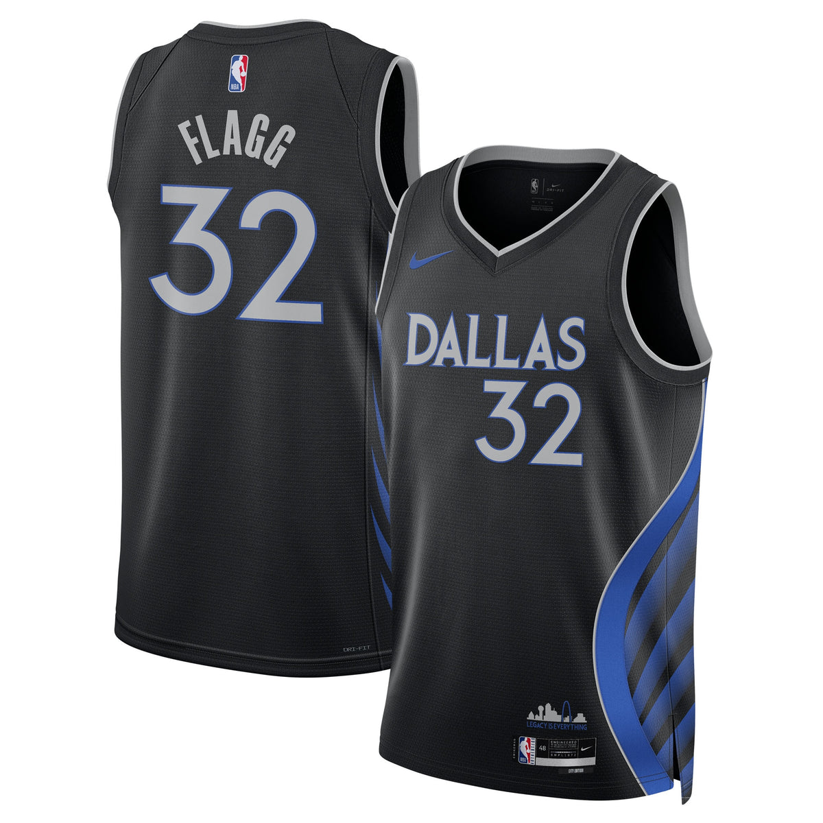 Dallas Mavericks 2025/26 City Edition Swingman Jersey - Black - Cooper Flagg - Unisex