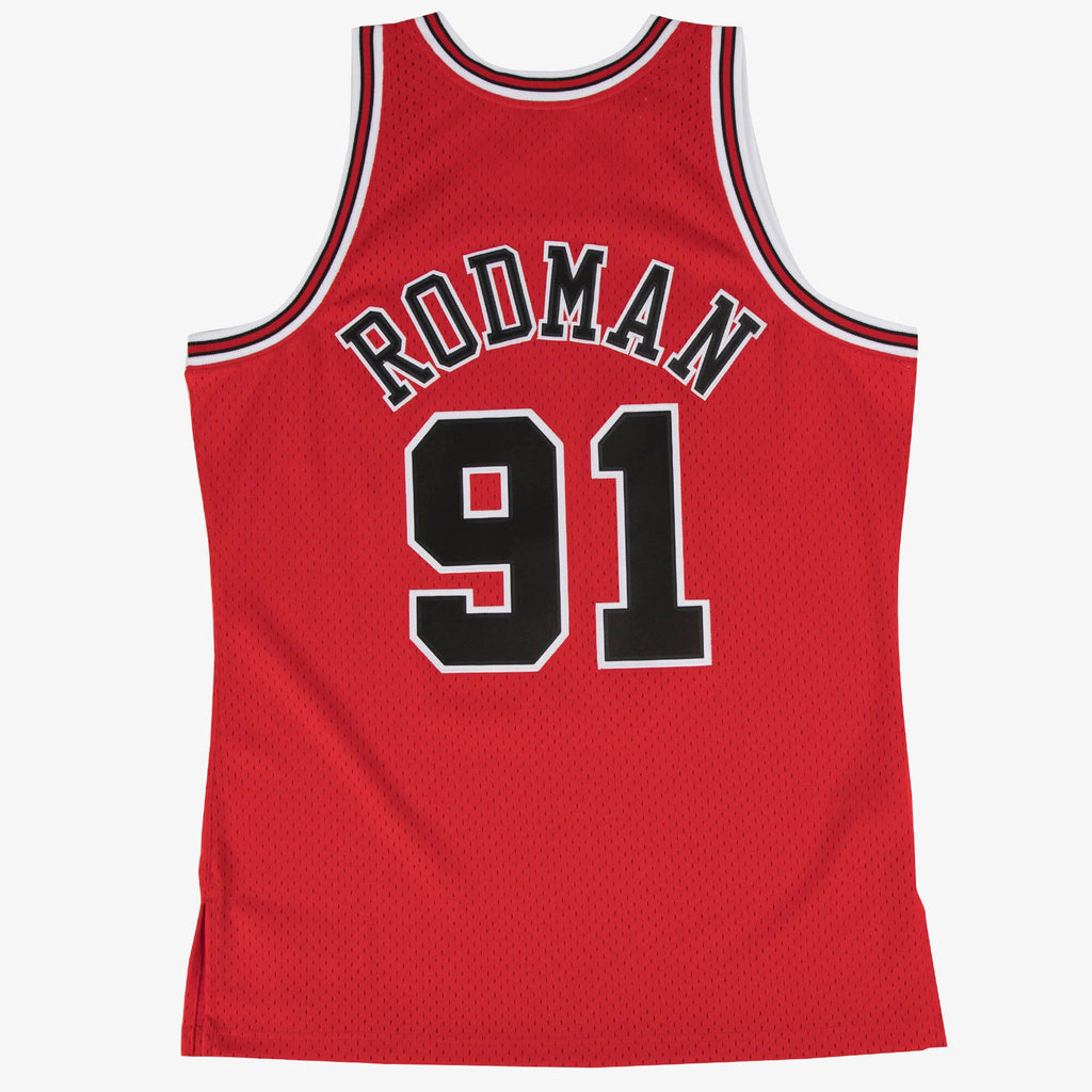 Chicago Bulls Swingman Jersey Road Dennis Rodman 1997-98