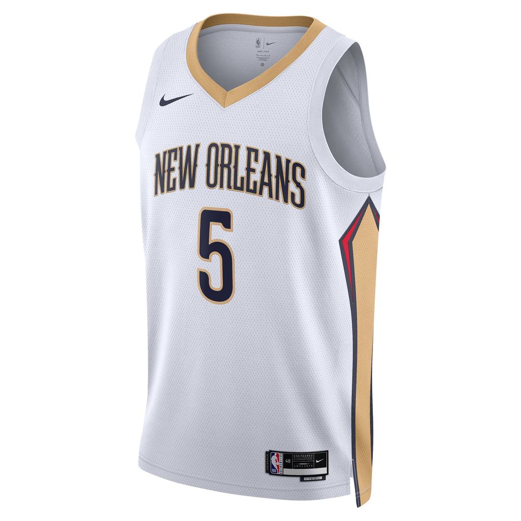 New Orleans Pelicans Association Edition Swingman Jersey - White - Dejounte Murray - Unisex