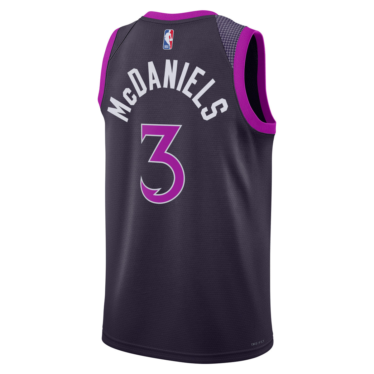 Minnesota Timberwolves 2025/26 City Edition Swingman Jersey - Black - Jaden McDaniels - Unisex