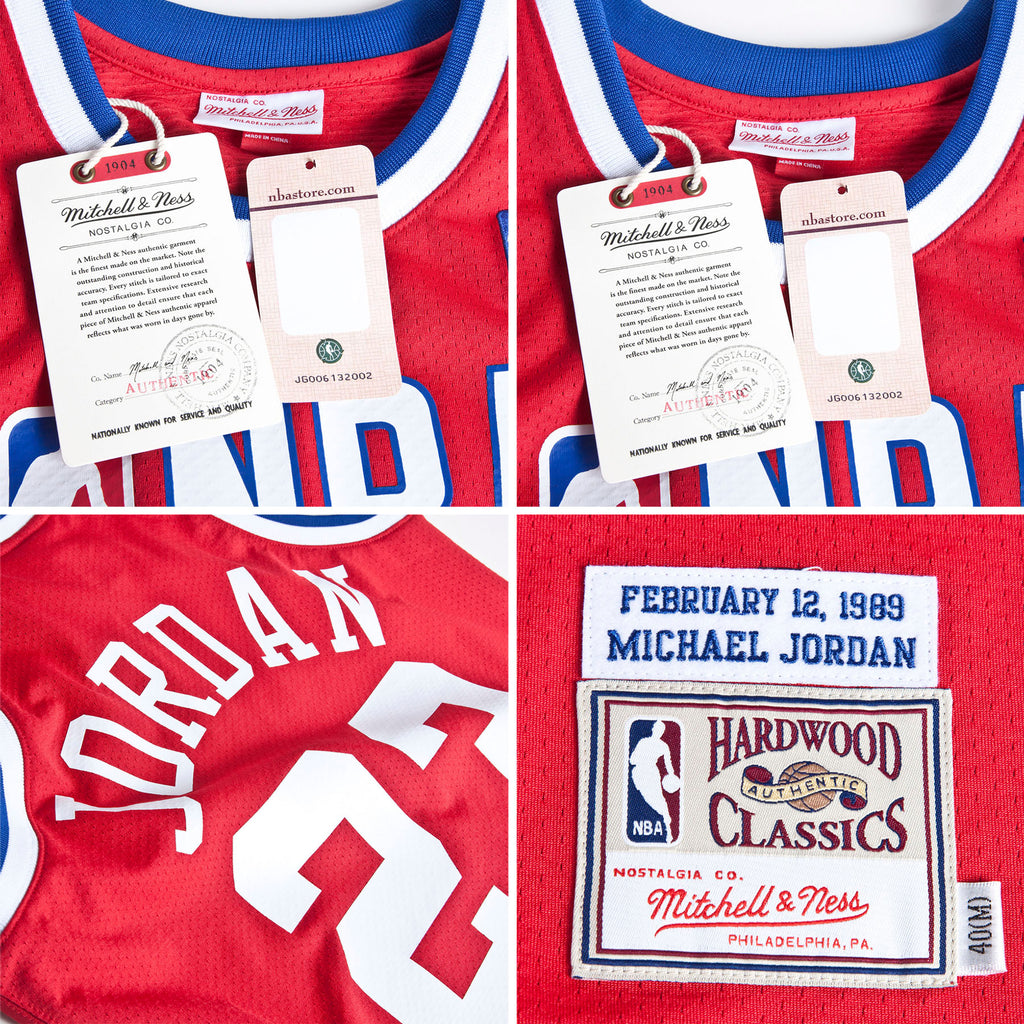 NBA All-Star East Michael Jordan 1989 Authentic Jersey - Red - Mens