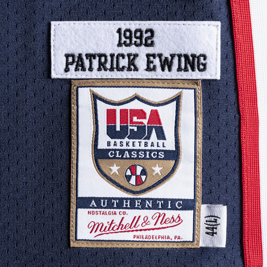 USA Basketball Authentic Jersey Patrick Ewing 1992 Navy