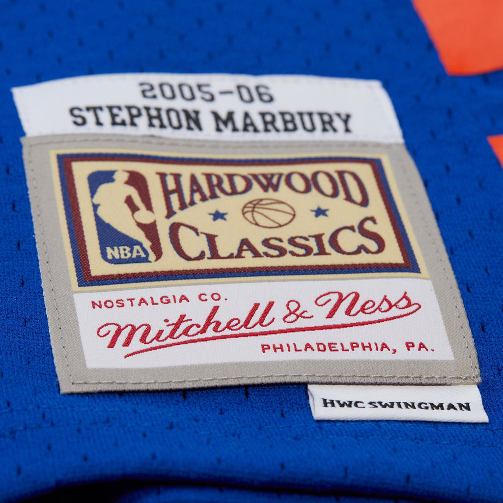 Men's Stephon Marbury Blue New York Knicks 2005/06 Hardwood Classics Swingman Jersey
