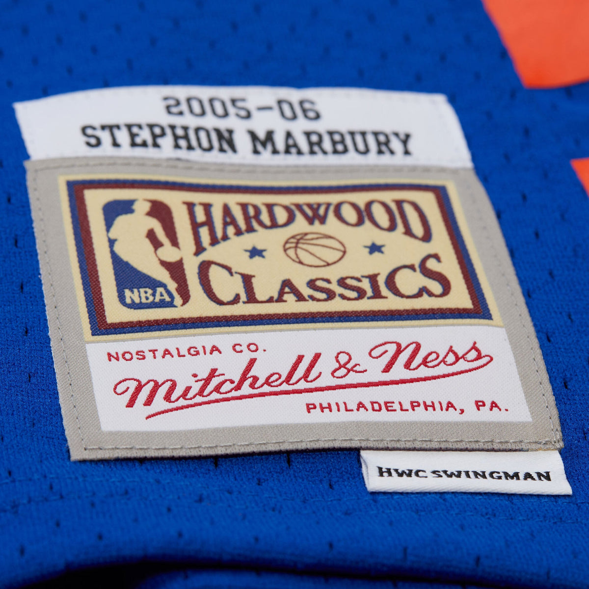 Men's Stephon Marbury Blue New York Knicks 2005/06 Hardwood Classics Swingman Jersey