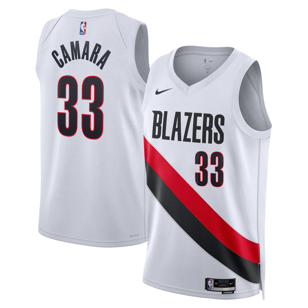 Portland Trail Blazers Replica Association Edition Swingman Jersey - White - Toumani Camara - Unisex