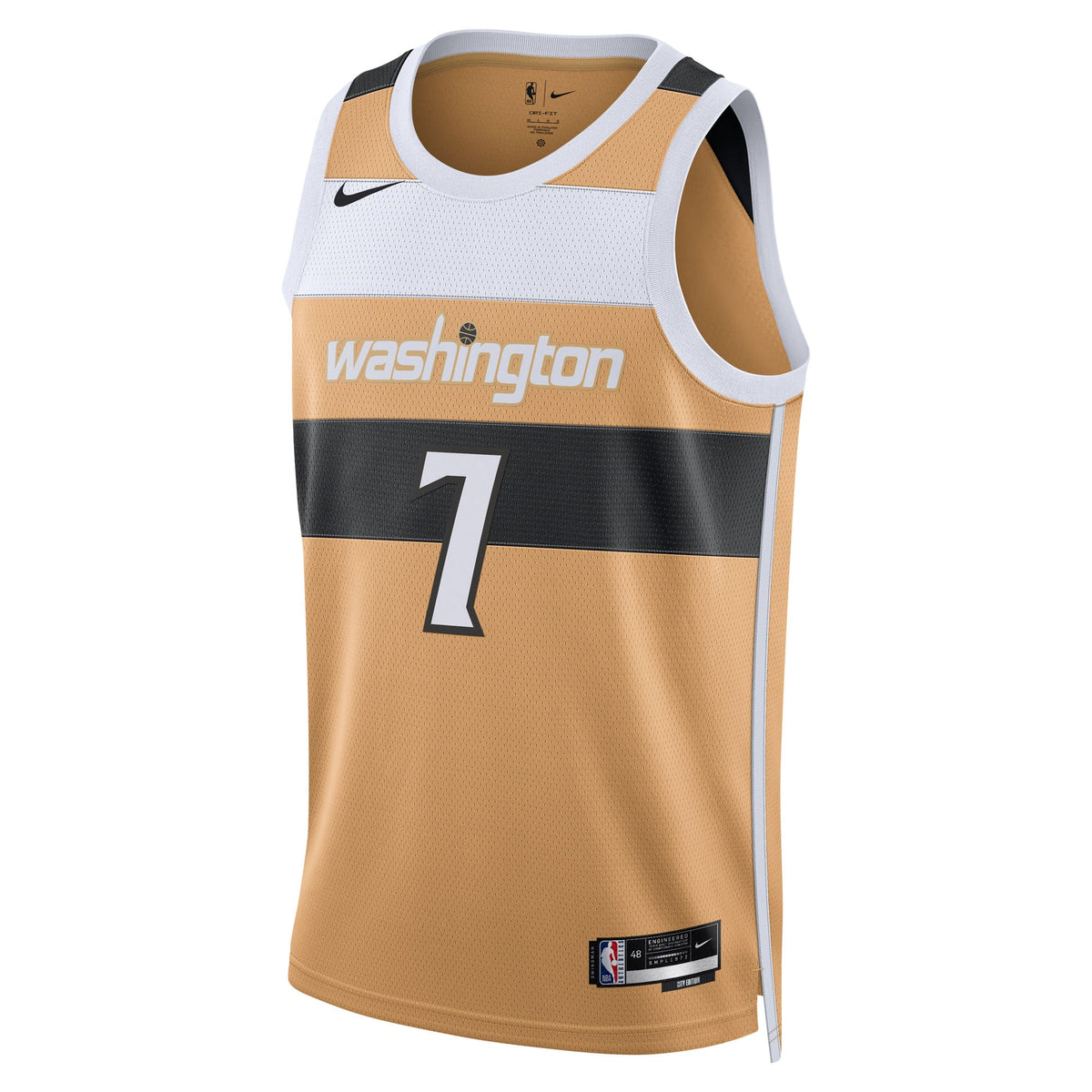 Washington Wizards 2025/26 City Edition Swingman Jersey - Tan - Carlton Carrington - Unisex