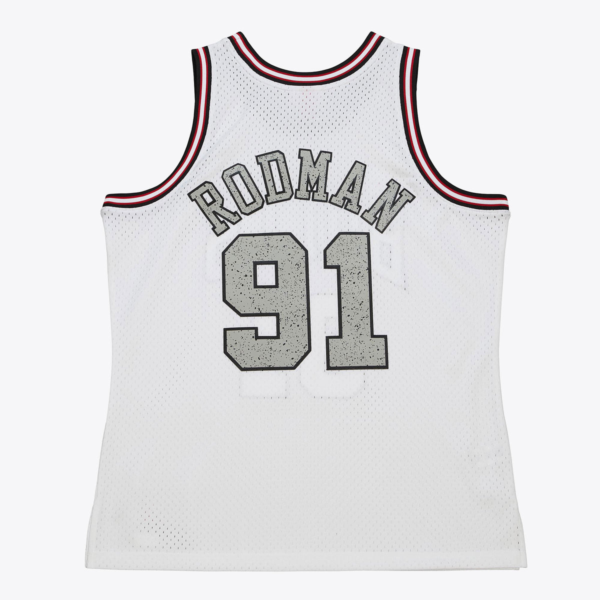 Chicago Bulls Dennis Rodman 1997 Cracked Cement Swingman Jersey - White