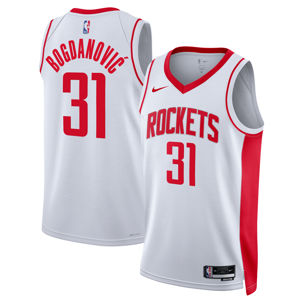 Houston Rockets Association Edition Swingman Jersey - White - Bogdan Bogdanović - Unisex