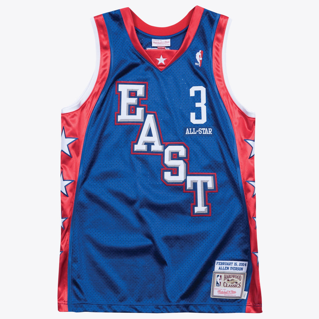 NBA Allen Iverson 2004 All-Star Authentic Jersey - Royal - Mens