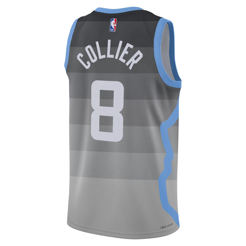 Utah Jazz 2025/26 City Edition Swingman Jersey - Gray - Isaiah Collier - Unisex