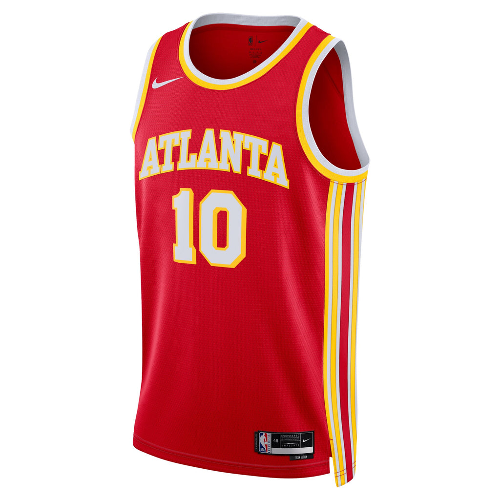 Atlanta Hawks Icon Swingman Jersey - Red - Zaccharie Risacher - Unisex