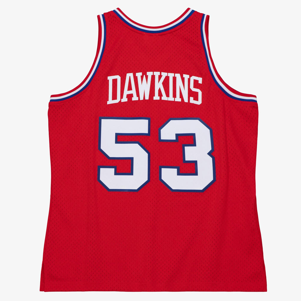 Philadelphia 76ers Darryl Dawkins 1979 Dark Authentic Jersey - University Red