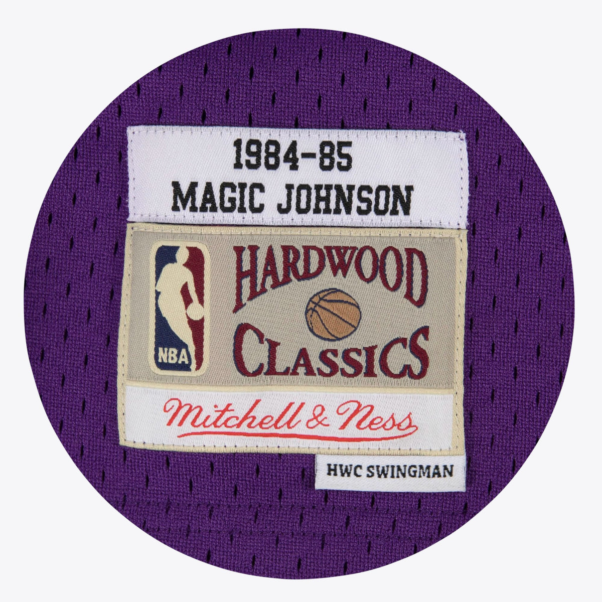Los Angeles Lakers Magic Johnson 1984-85 Hardwood Classics Road Swingman Jersey - Purple - Mens