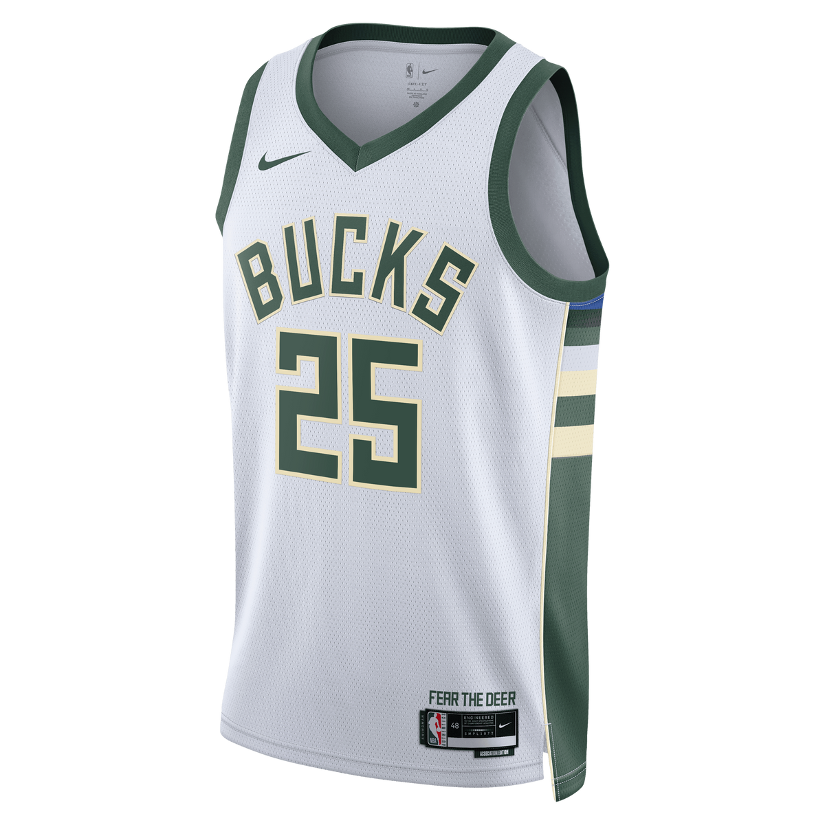 Milwaukee Bucks Association Edition Swingman Jersey - White - Kasparas Jakučionis - Unisex