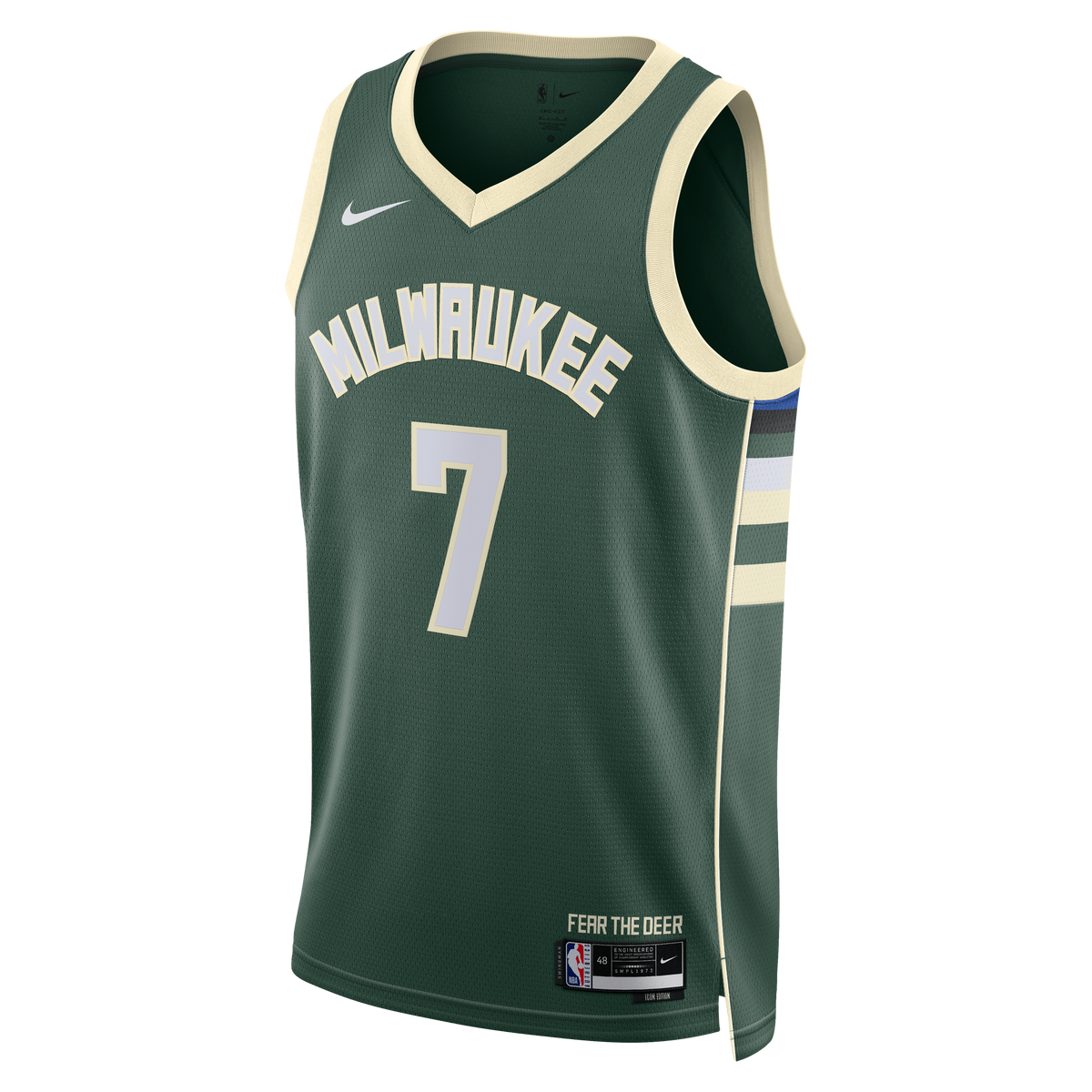 Milwaukee Bucks Icon Edition Swingman Jersey - Hunter Green - Kevin Porter Jr. - Unisex