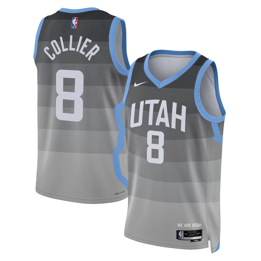 Utah Jazz 2025/26 City Edition Swingman Jersey - Gray - Isaiah Collier - Unisex