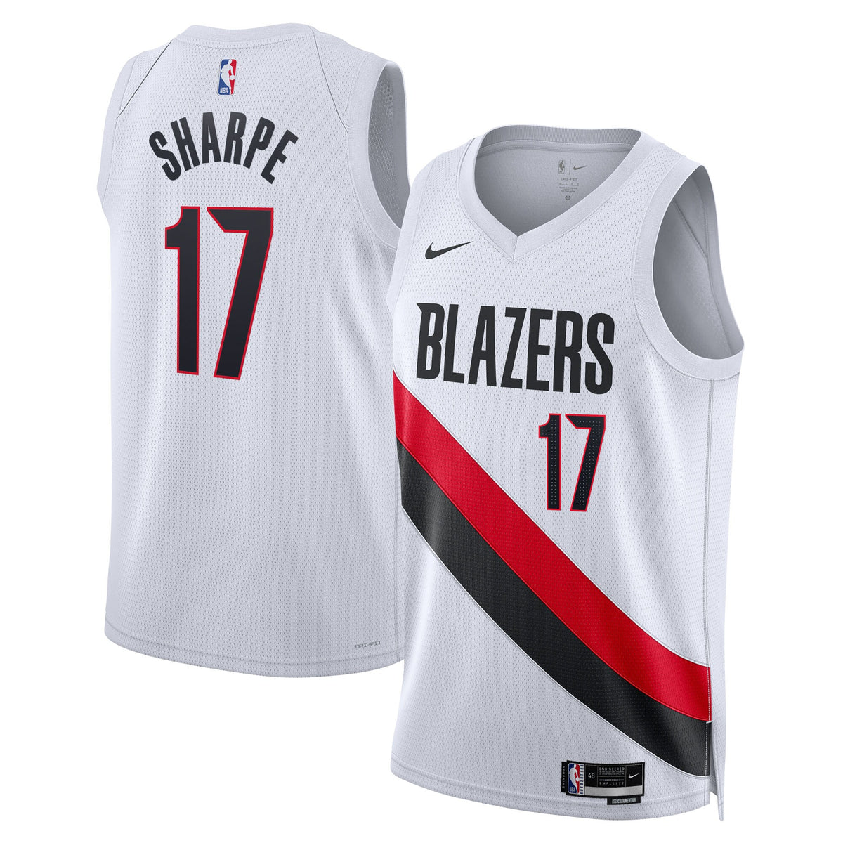 Portland Trail Blazers Replica Association Edition Swingman Jersey - White - Shaedon Sharpe - Unisex