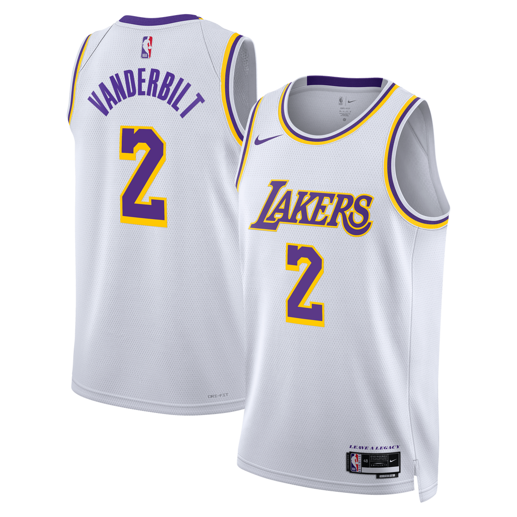 Los Angeles Lakers Association Edition Swingman Jersey - White - Jarred Vanderbilt - Unisex
