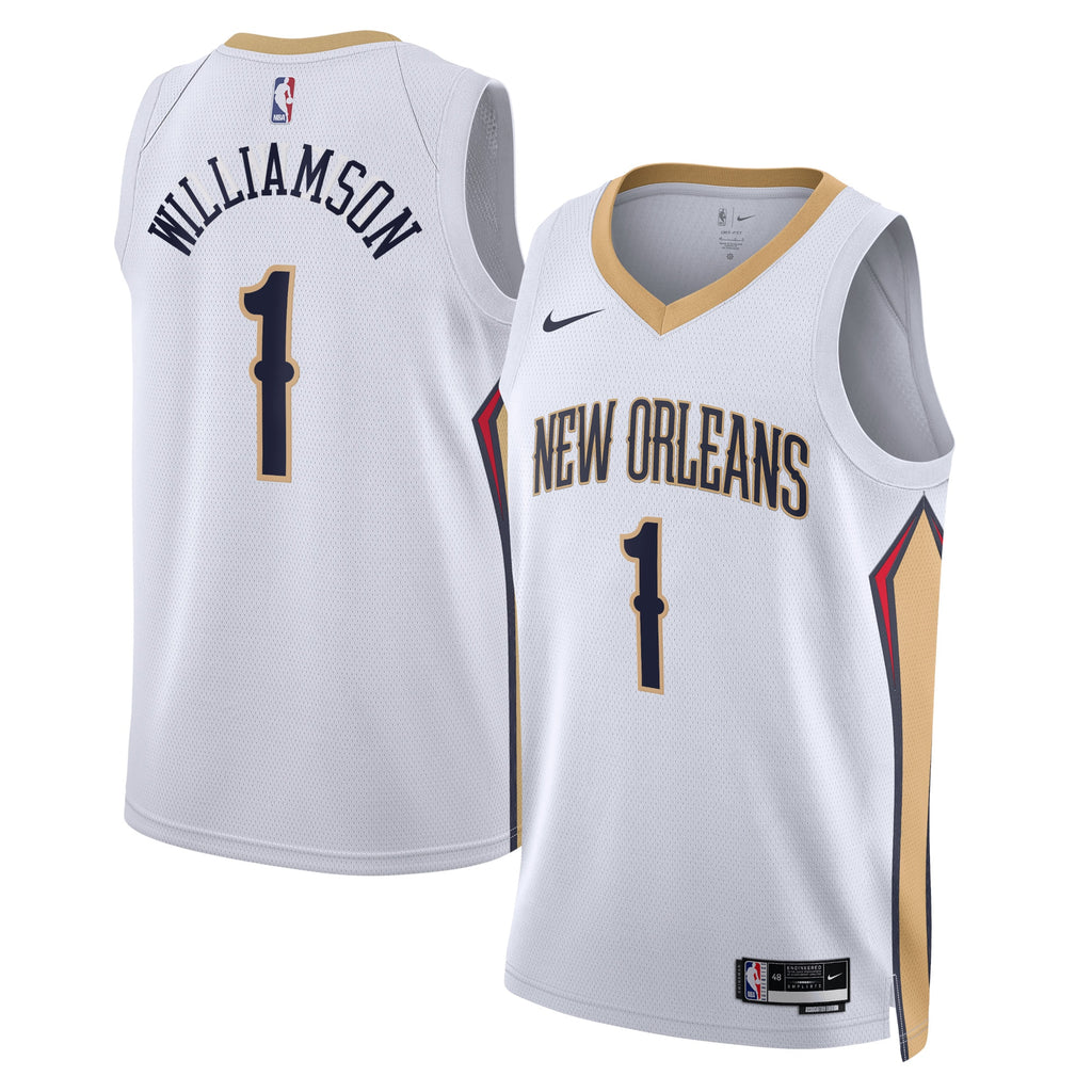 New Orleans Pelicans Association Edition Swingman Jersey - White - Zion Williamson - Unisex