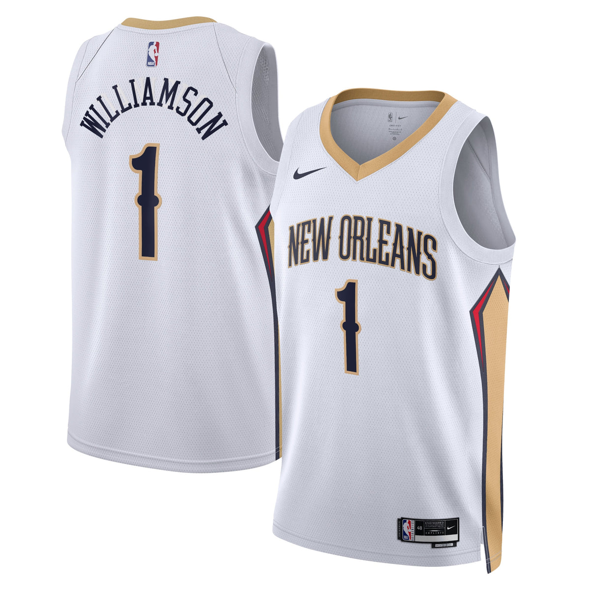 New Orleans Pelicans Association Edition Swingman Jersey - White - Zion Williamson - Unisex