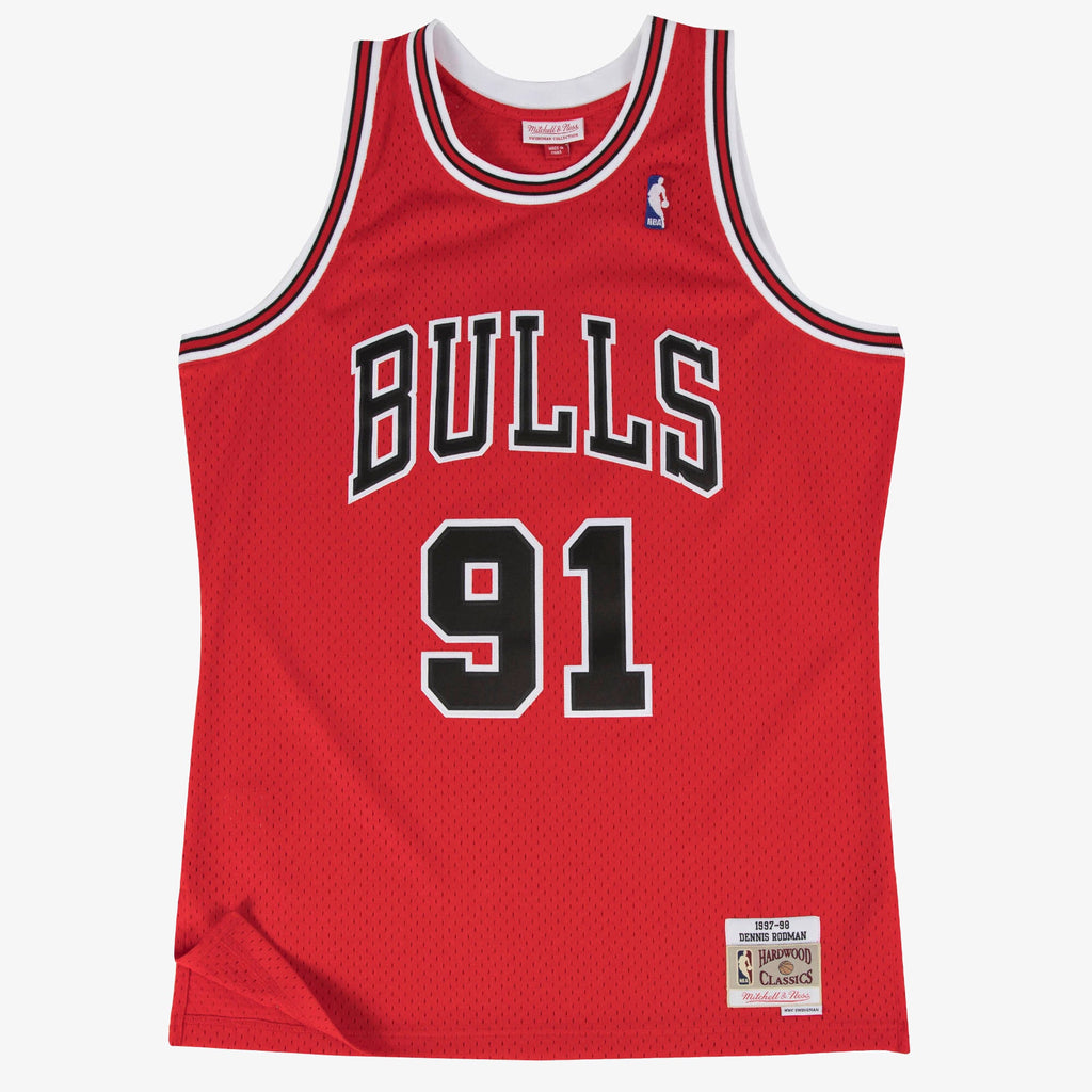 Chicago Bulls Swingman Jersey Road Dennis Rodman 1997-98