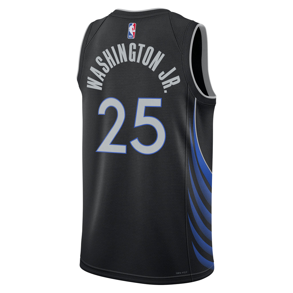 Dallas Mavericks 2025/26 City Edition Swingman Jersey - Black - P.J. Washington Jr. - Unisex