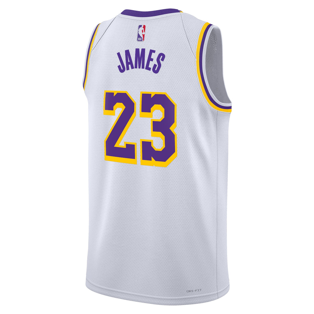 Los Angeles Lakers Association Edition Swingman Jersey - White - Lebron James - Unisex