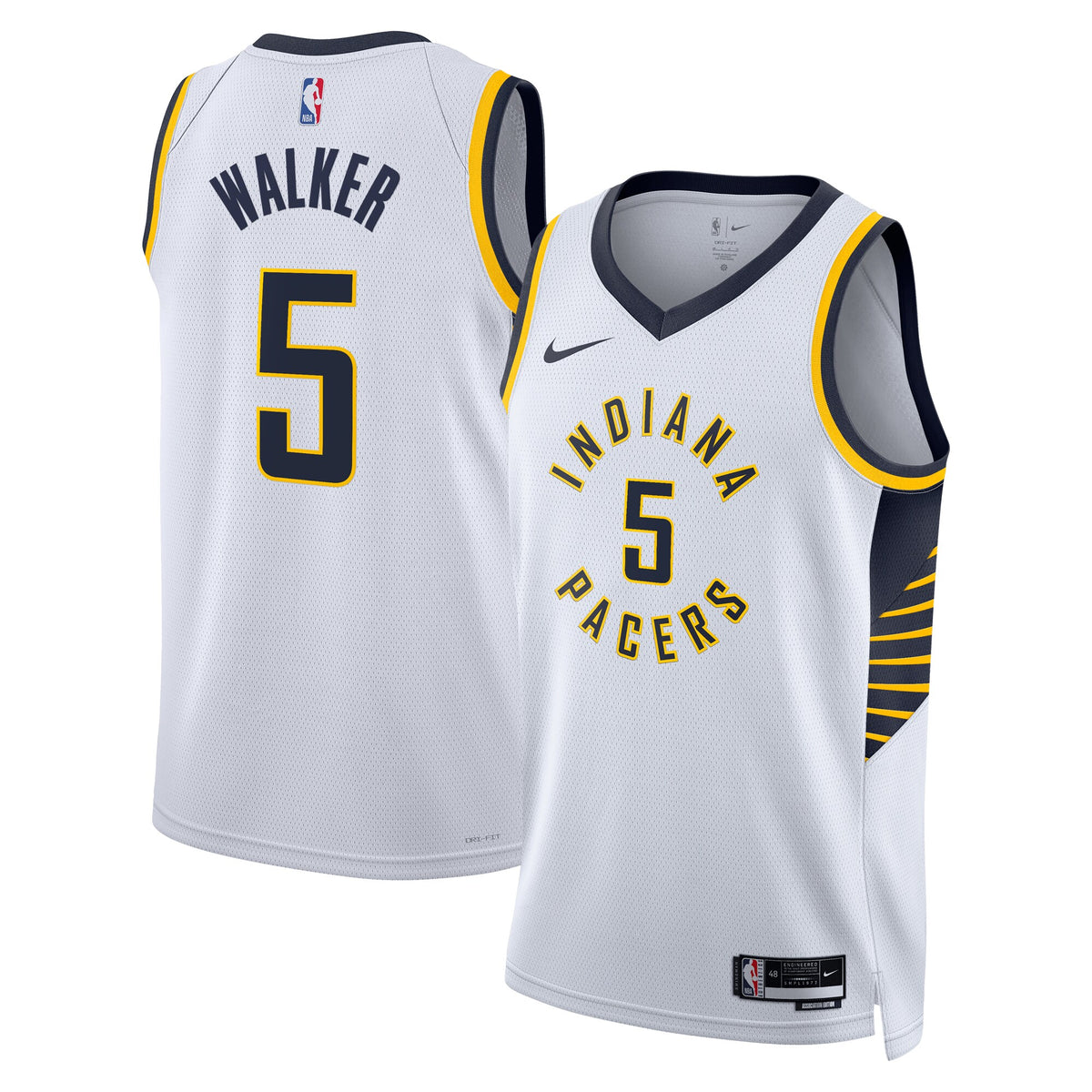 Indiana Pacers Association Edition Swingman Jersey - White - Jarace Walker - Unisex