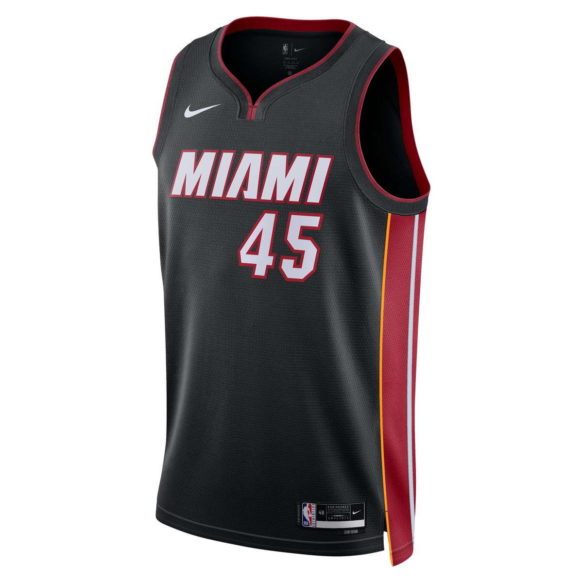 Miami Heat Icon Edition Swingman Jersey - Black - Davion Mitchell - Unisex