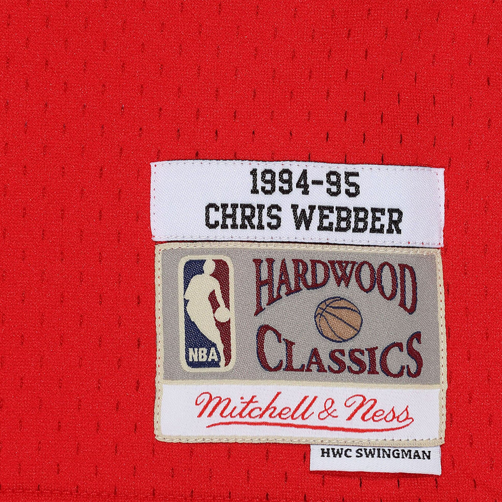 Washington Bullets Chris Webber 1994 Hardwood Classics Road Swingman Jersey - Scarlett - Mens