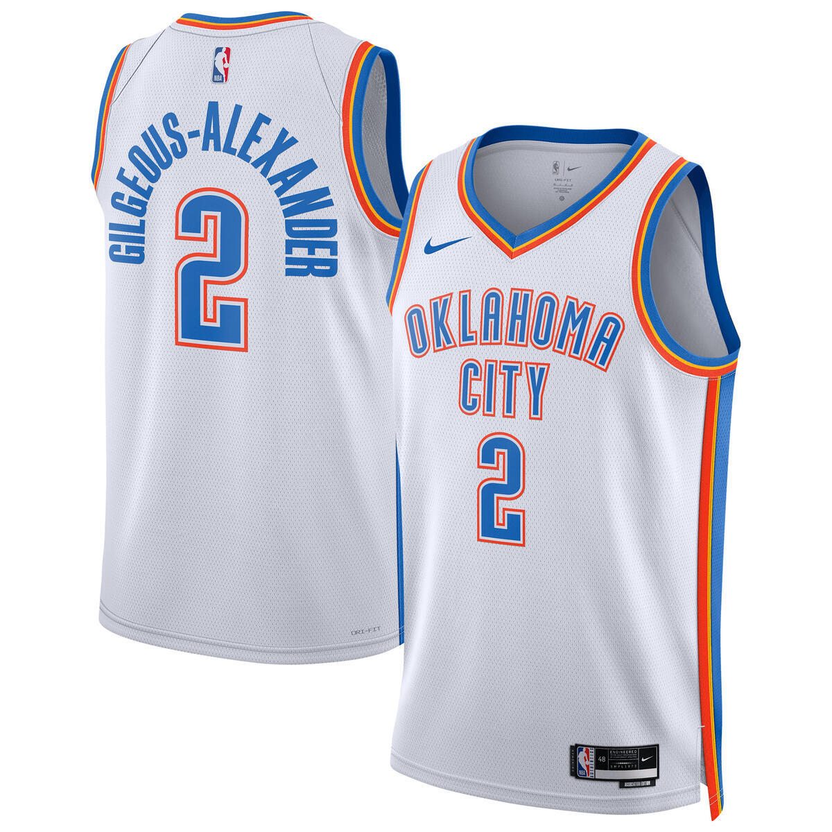 Oklahoma City Thunder Association Swingman Jersey - Gilgeous-Alexander - Unisex