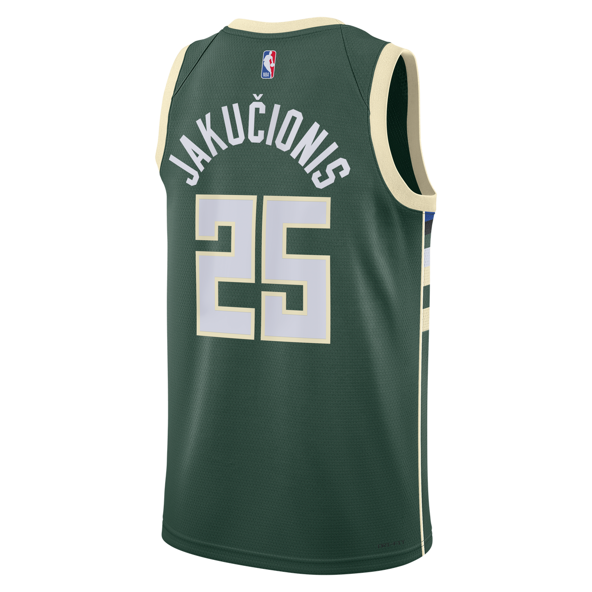 Milwaukee Bucks Icon Edition Swingman Jersey - White - Kasparas Jakučionis - Unisex