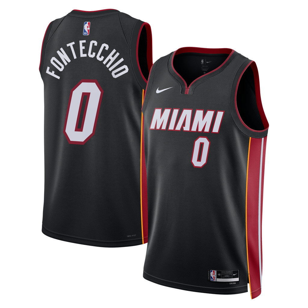 Miami Heat Icon Edition Swingman Jersey - Black - Simone Fontecchio - Unisex
