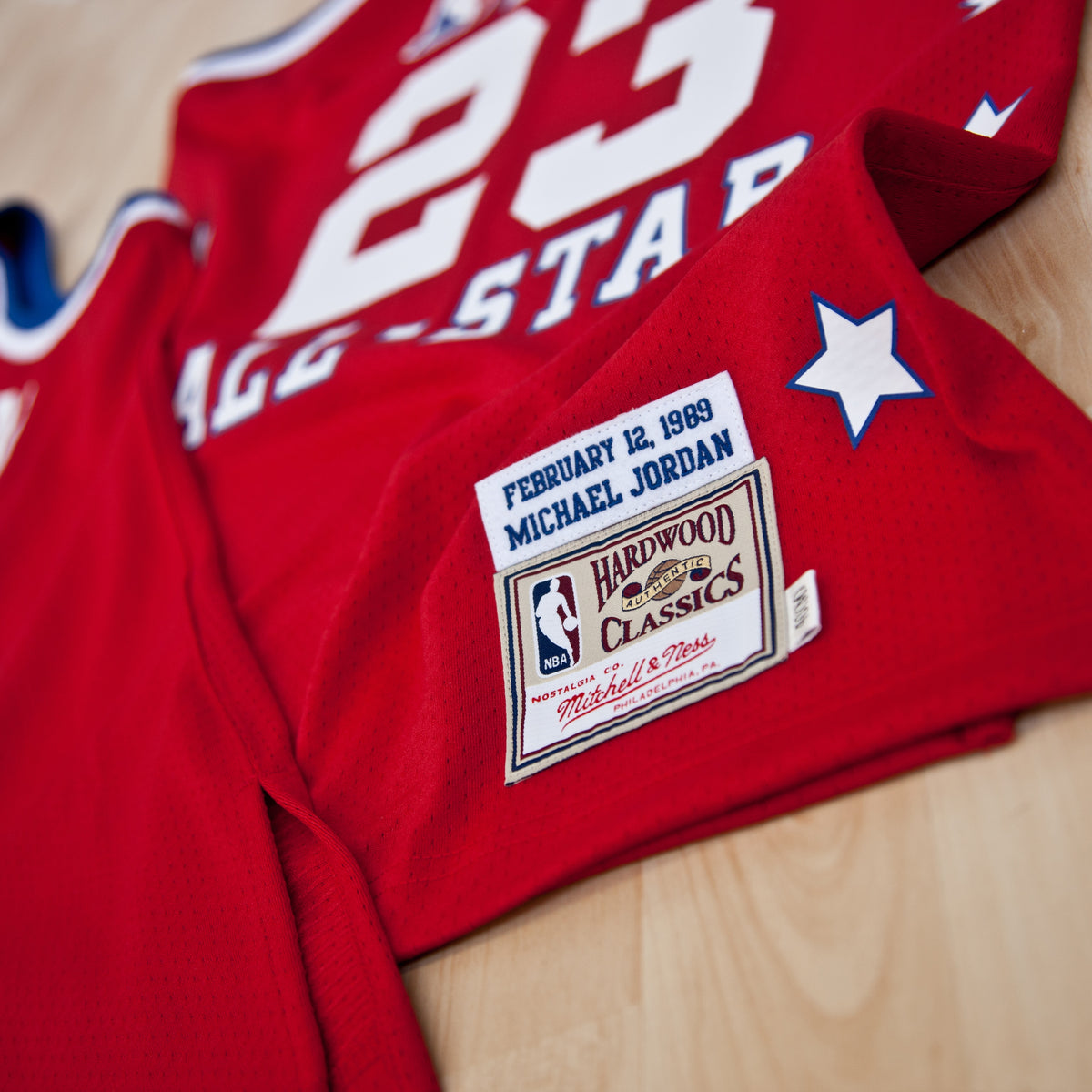 NBA All-Star East Michael Jordan 1989 Authentic Jersey - Red - Mens